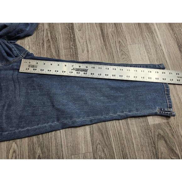 (3/$35) Croft & Barrow Jeans Womens 12 Blue Mid Rise Straight Leg Stretch Pants - Picture 10 of 12